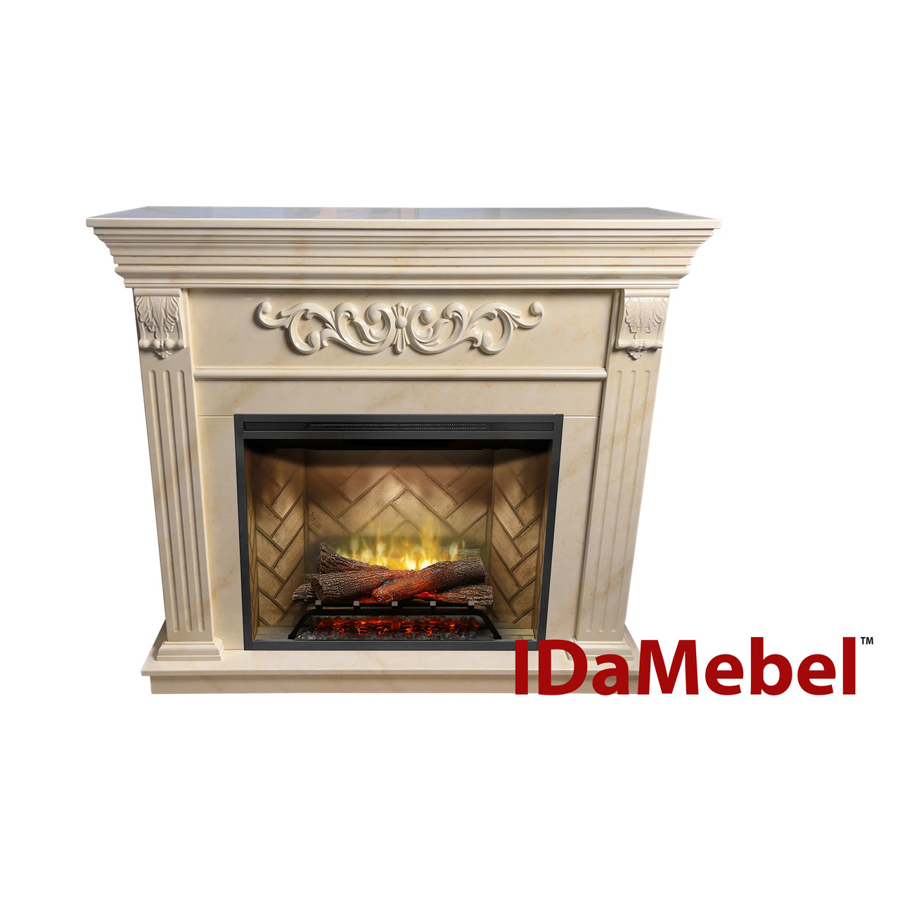 Камінокомплект IDaMebel Marseille Мармур-Пісок Revillusion RBF 30
