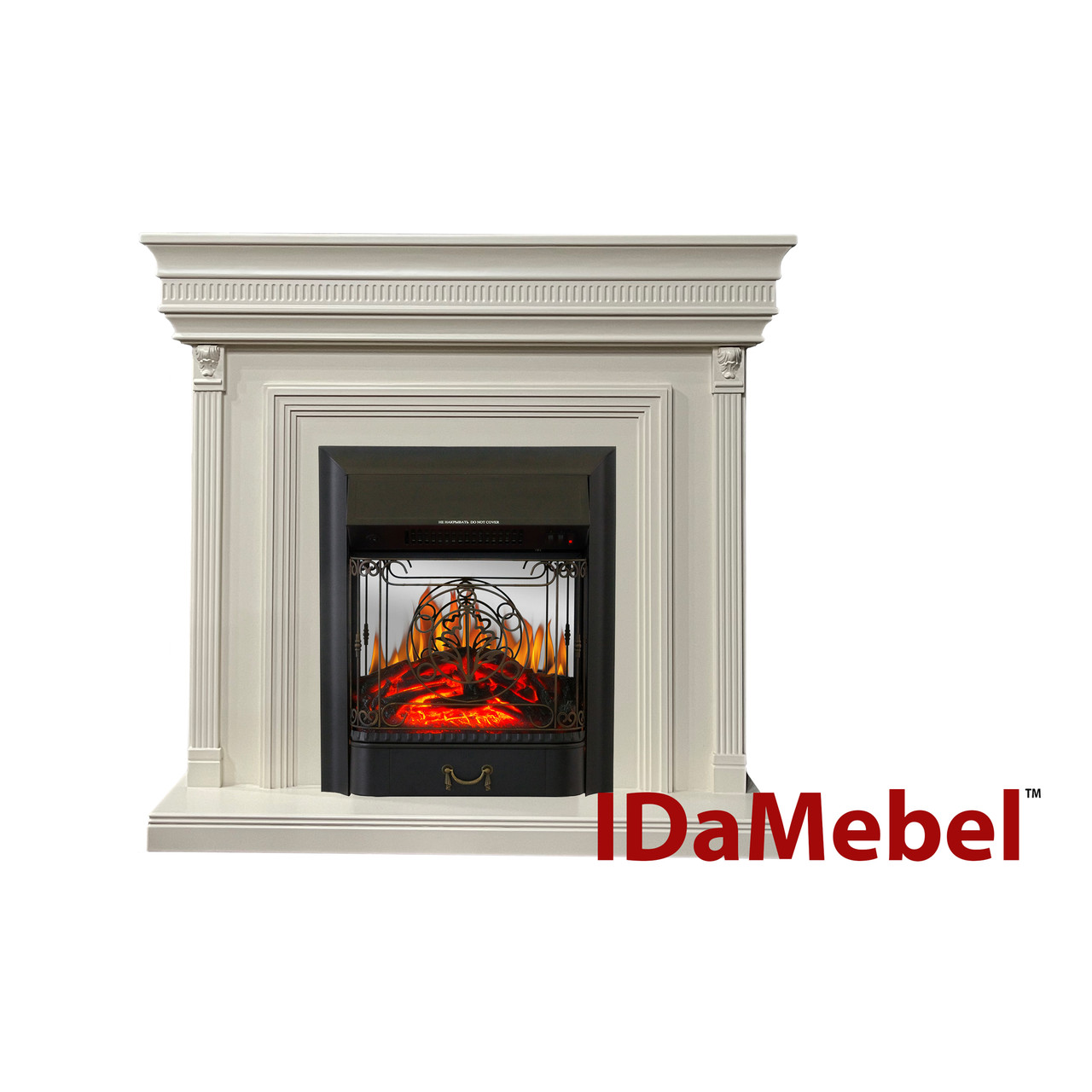 Камінокомплект IDaMebel Beethoven білий Majestic Black