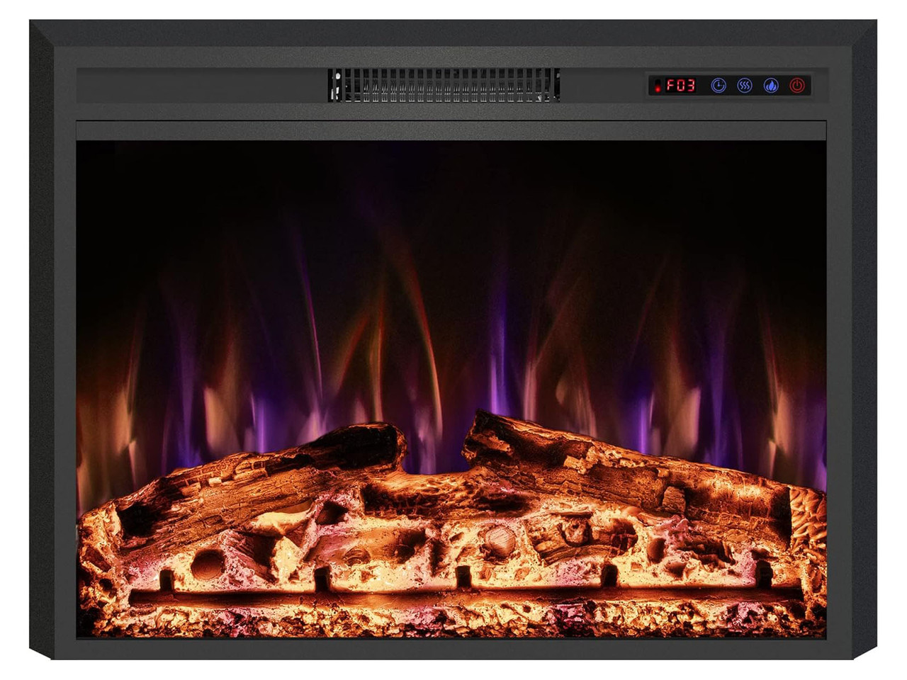 Електрокамін з обігрівом Royal Goodfire Lite 26 (EF26B), з дровами, кольорове полумʼя