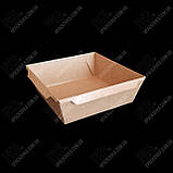 Контейнер для салату прямокутний КРАФТ 1200 мл, 150*150*60 мм, (50/4), фото 3