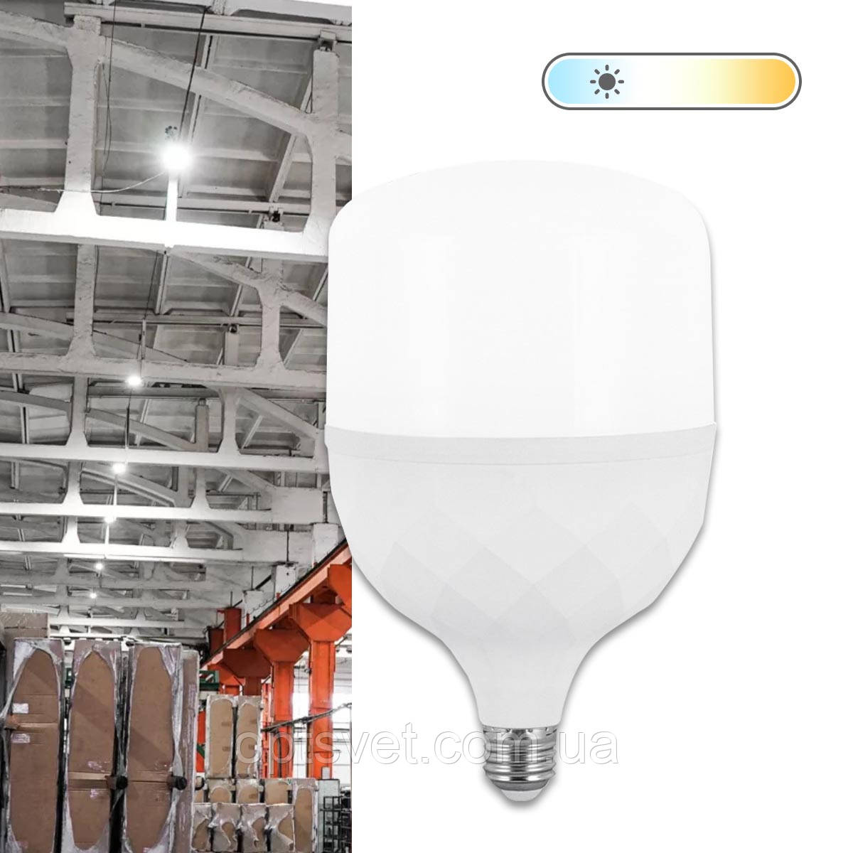 Світлодіодна лампа Biom HP-50-6 T120 50 W E27 6500 K