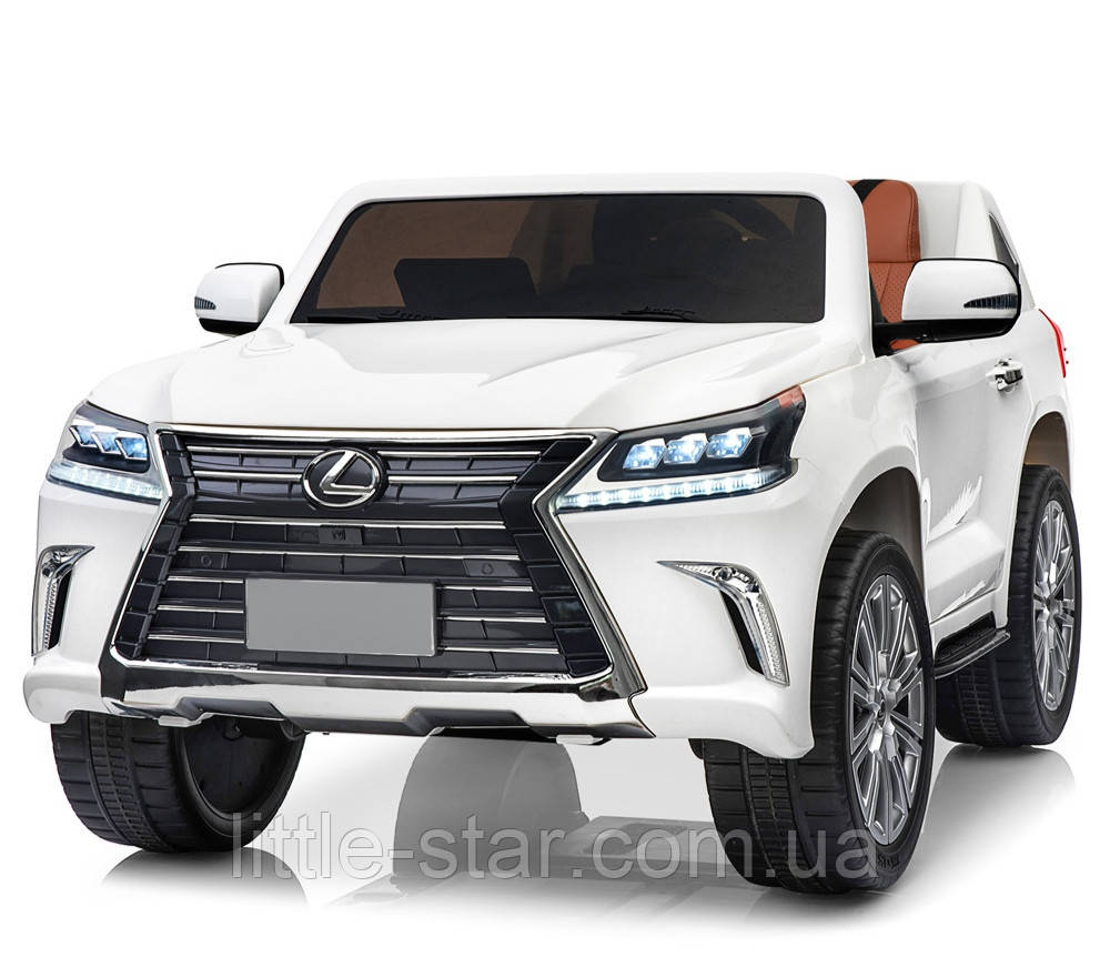 Дитячий електромобіль на р/к Джип M 3906 EBLR-1 Lexus LX 570, 4 мотори, колEVA, USB, SD, білий