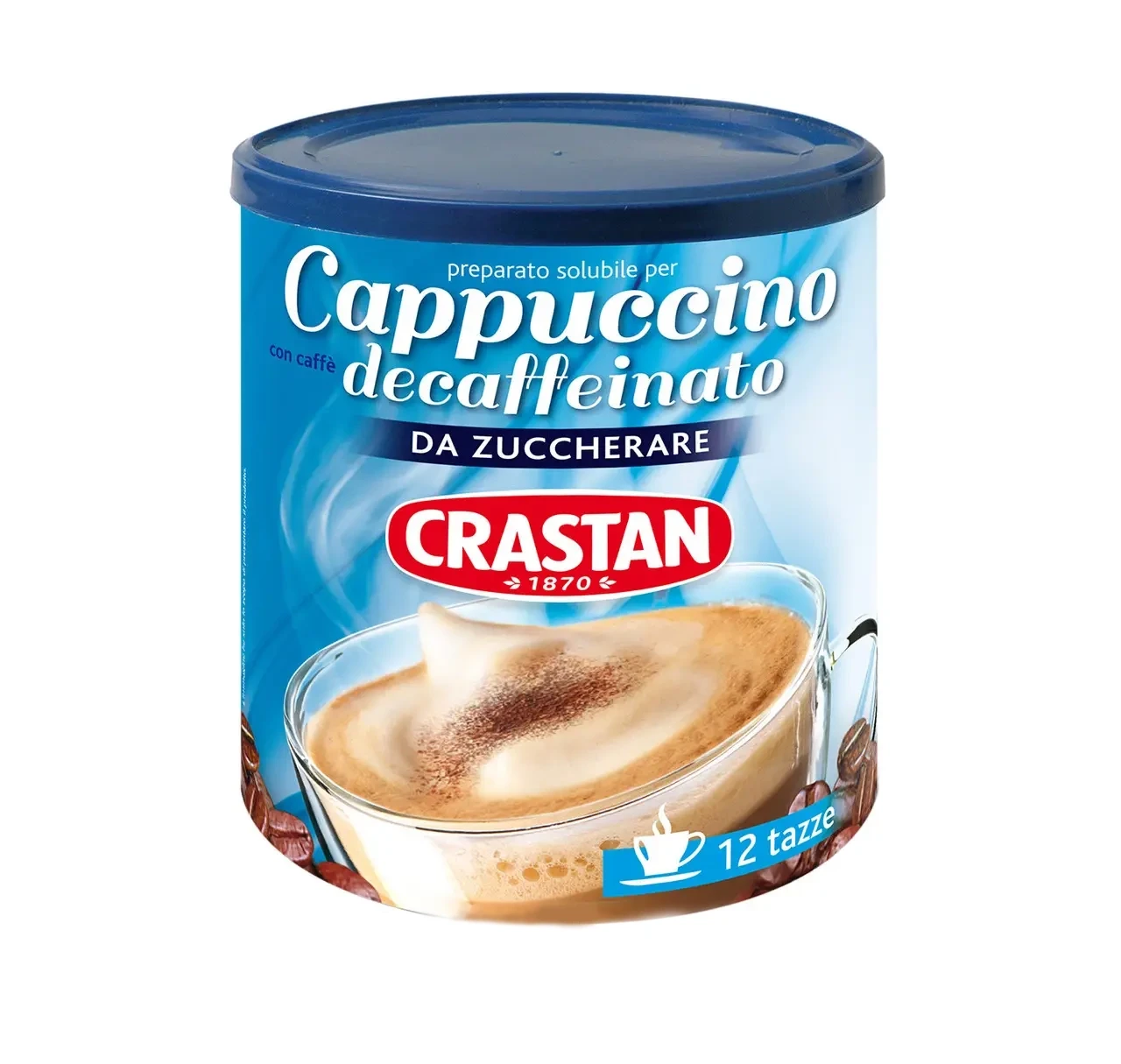 Капучино без кофеїну Crastan Cappuccino Solubile Decaffeinato da Zuccherare 150 г