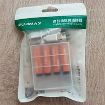 4 Акумулятора Pujimax AAA с USB Type-C 733mAh + кабель + кейс, Orange, фото 3