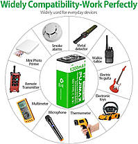 Акумулятор Крона Pujimax 6F22/6LR61 з USB TYPE-C Li-Ion 9V, 1200mAh, фото 2