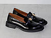 Лофери шкіряні лаковані жіночі чорні, фото 8