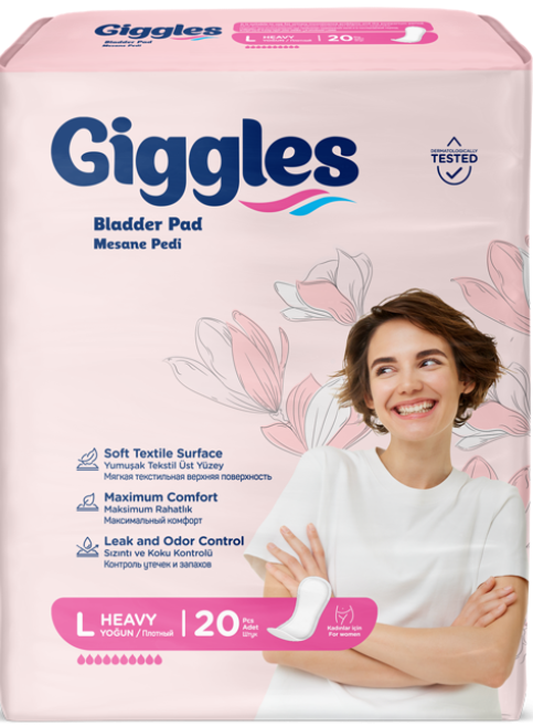 Прокладки урологічні жіночі Giggles Bladder Pad L 20 шт 10 крап.