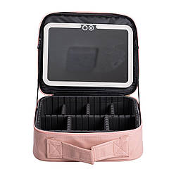 Органайзер косметичка з еко шкіри з дзеркалом та підсвічуванням 26×22×9 см