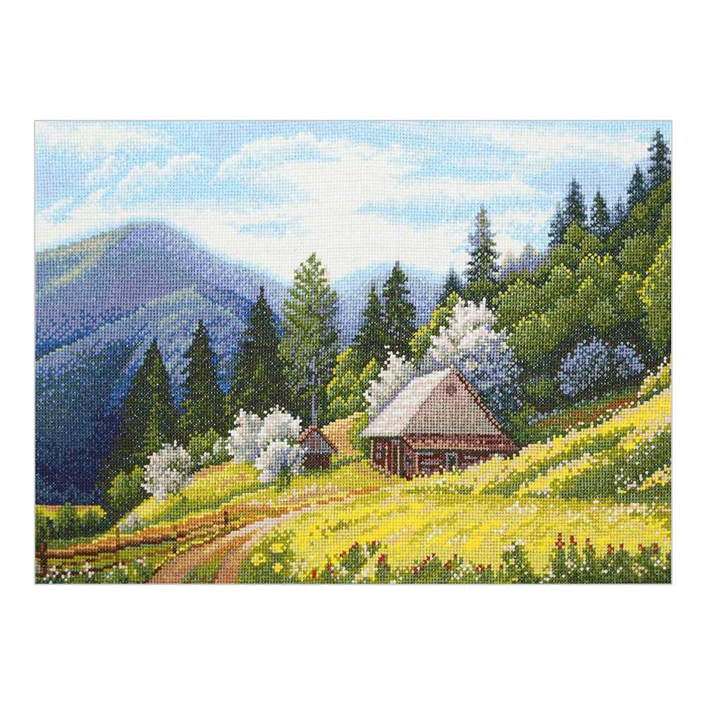 Набір для вишивання хрестиком "Карпатська весна", М-0035, 35*26см, ВДВ