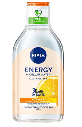 Міцелярна вода Nivea Energy з антиоксидантами 400 мл, фото 1