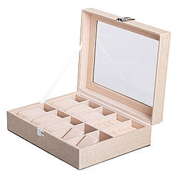 Скринька для прикрас з еко шкіри 25.5×20×7.5 см органайзер для ювелірних виробів