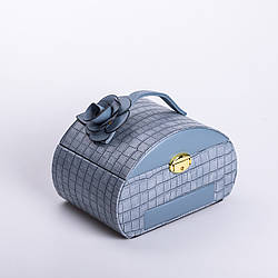 Скринька для прикрас з еко шкіри 3 яруси із замком органайзер для ювелірних виробів