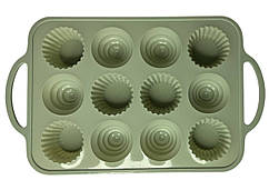 Силіконова форма для кексів Асорті 12 шт (Колета в асортименті)