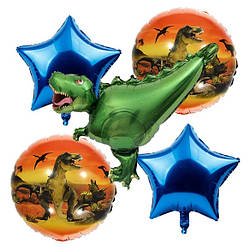 990427 Кульки фольговані набір 5 шт Динозавр