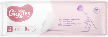 Гігієнічні прокладки Gigglest Lady Classic Long 2 з крил. 8 шт 5 краплі