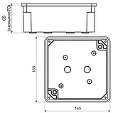 Пластиковий корпус для контрольного з'єднання 165х165х70 мм, фото 5