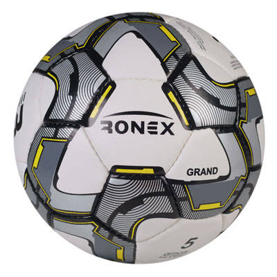 М'яч футбольний сірий Ronex Grand, фото 1