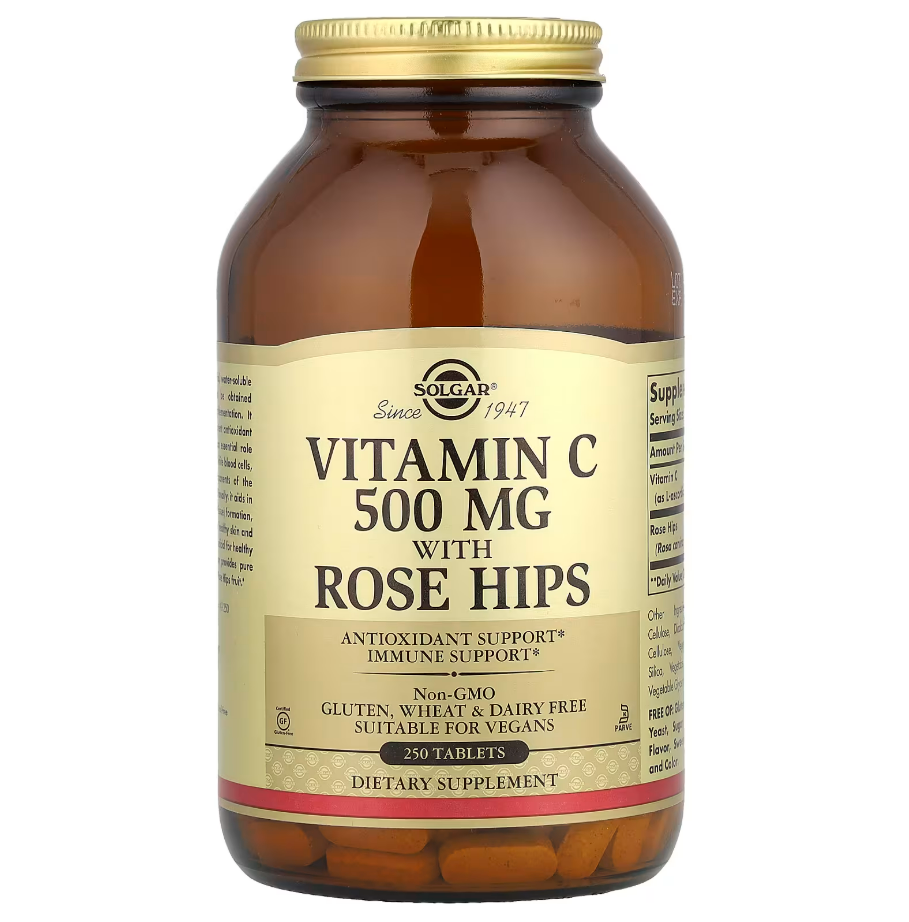 Vitamin C with Rose Hips Solgar 250 таблеток