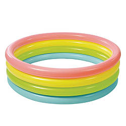 56441 Intex Басейн Веселка 4 кільця, розміром 168-45 см, об'єм: 780 л у разі наповнення 80%, від 3 років