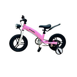 0375 Велосипед Crussier SWITCH 12 pinkс ліхтариком і додатковими колесами