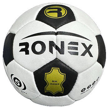 М'яч футбольний шкіра/мікрофібра Ronex, фото 1