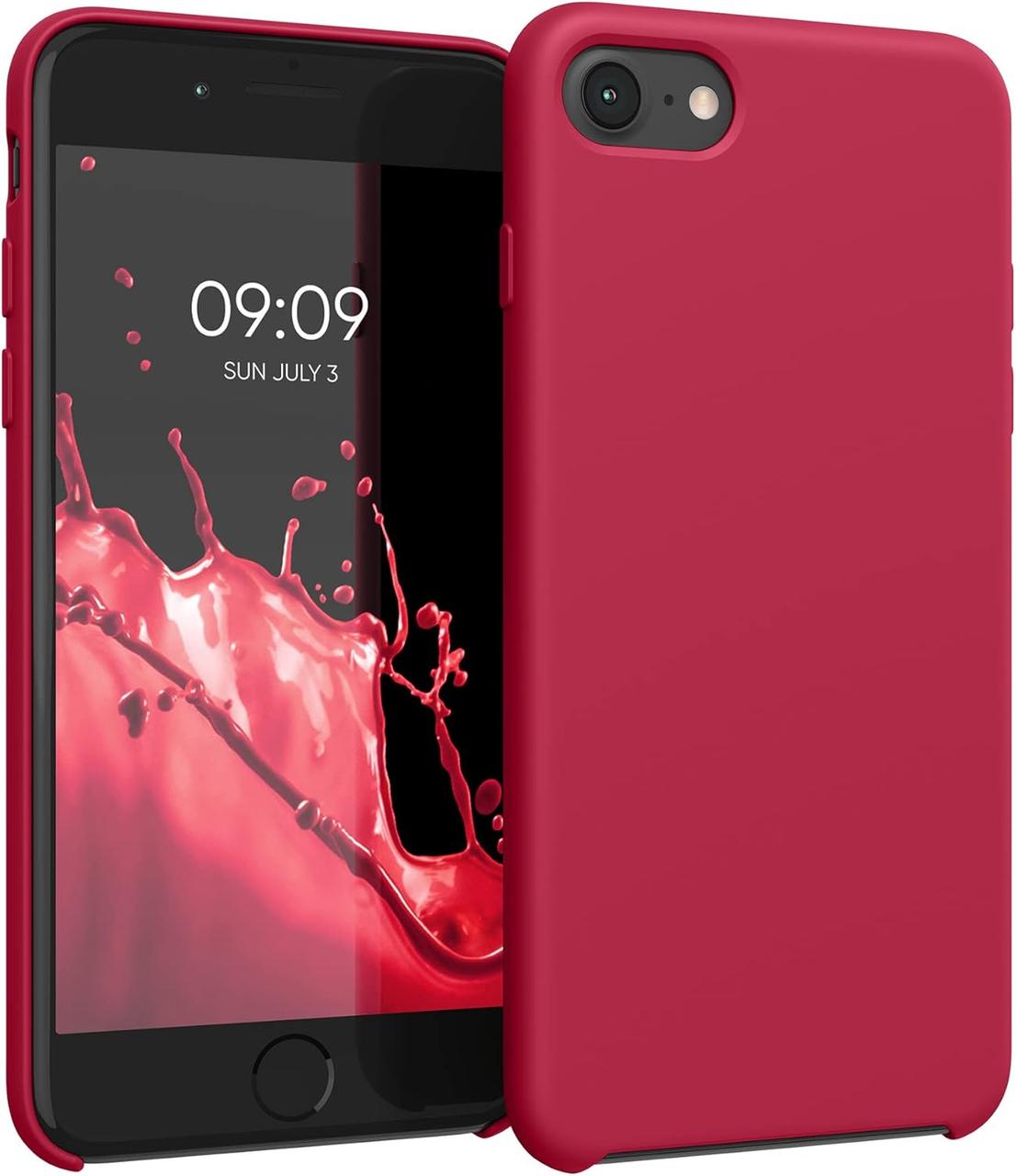 Чохол для iPhone SE 2022 / SE 2020 / 8 / 7 - Cиліконовий з мікрофіброю, Rose Red (37)