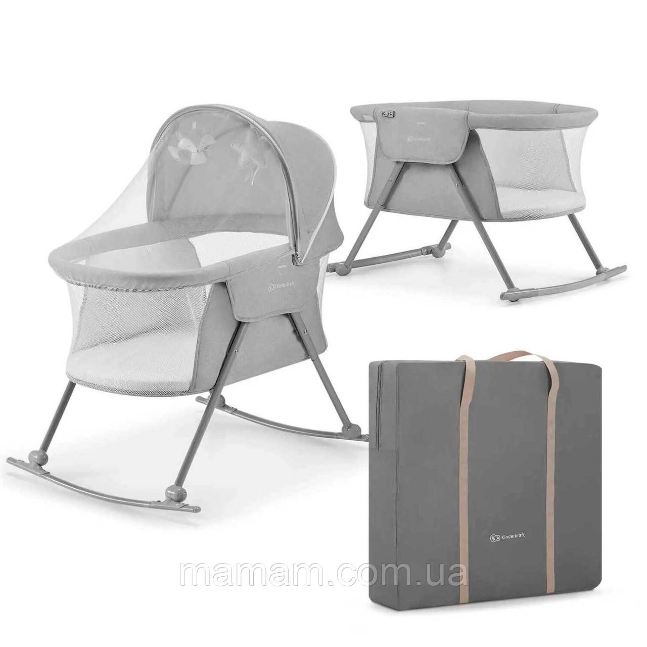 Люлька-гойдалка 3 в 1 Kinderkraft Lovi Grey, фото 1