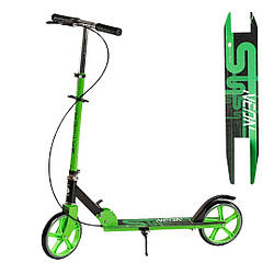 08185 Самокат двоколісний гумові грипси, пластикові диски коліс