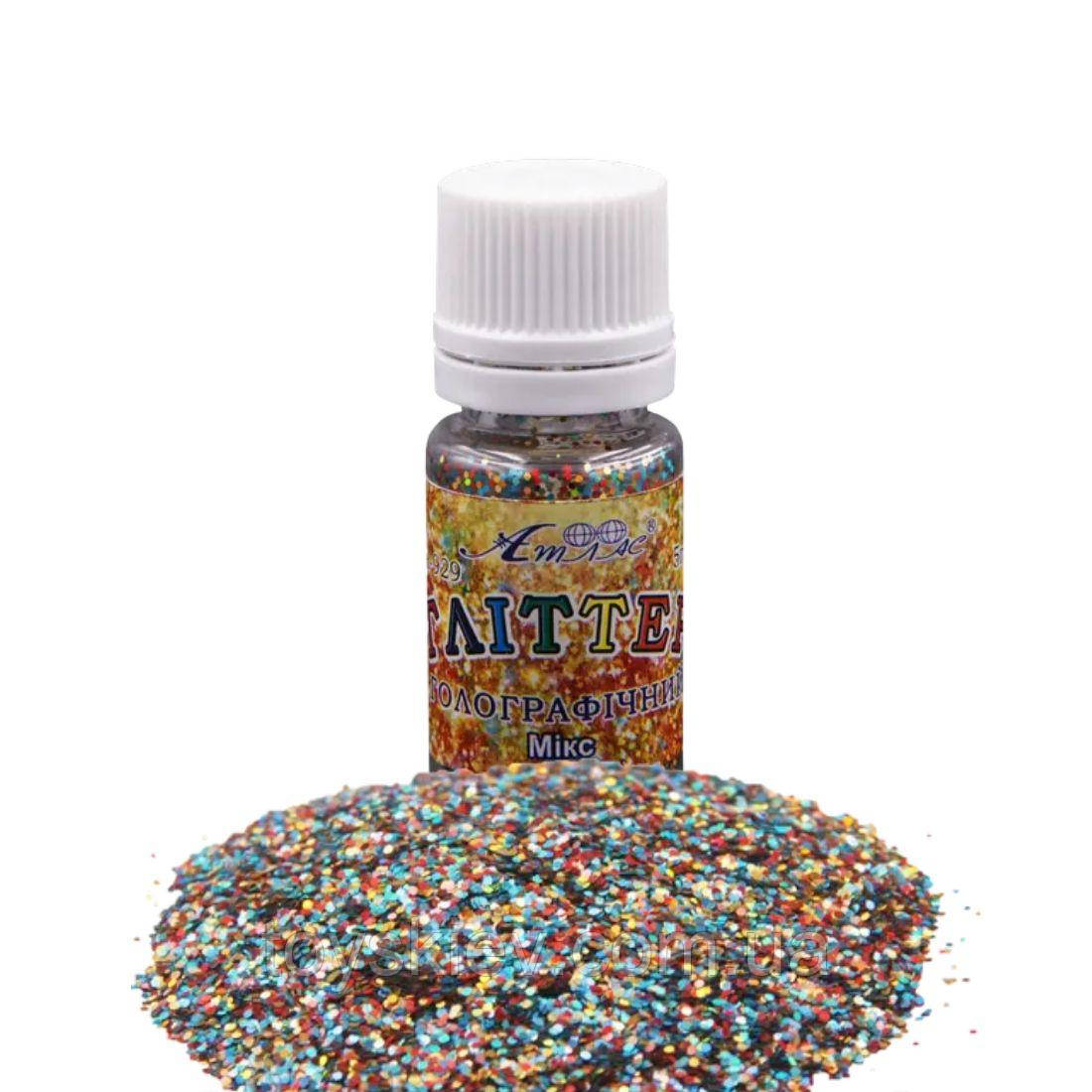 2011 AS Глітер, голографічний, мікс, 5 г, фото 1