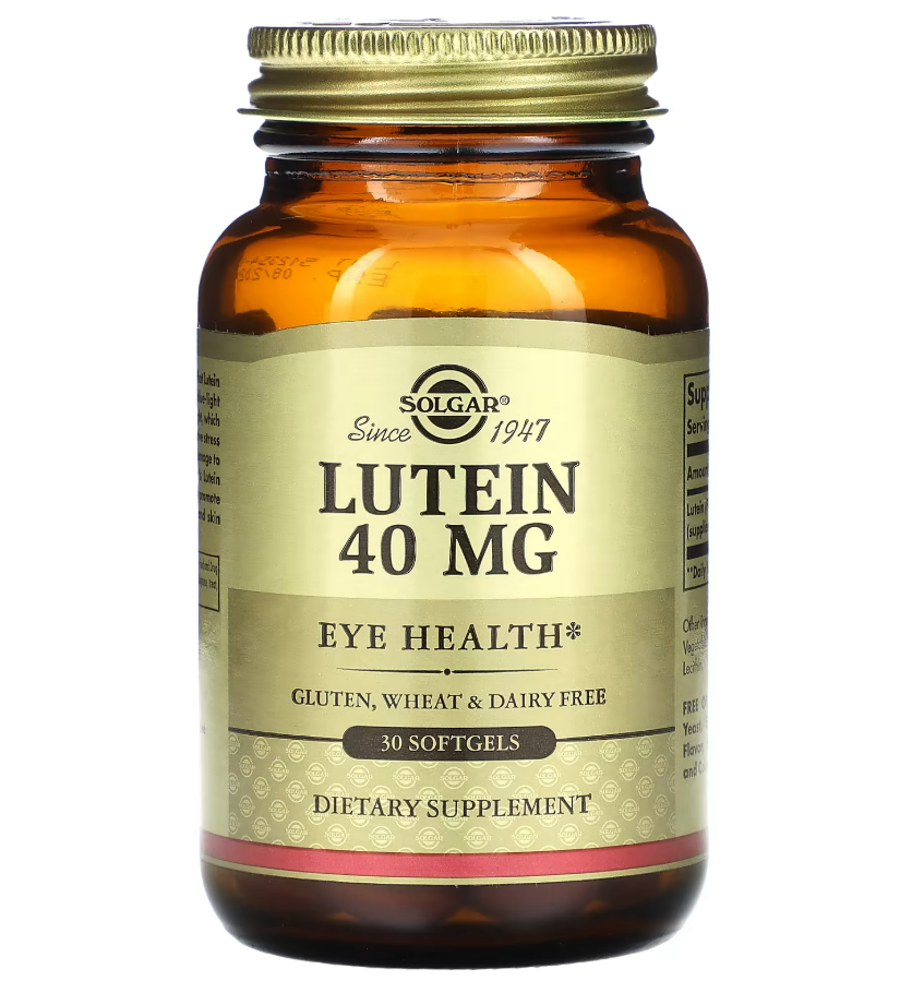 Lutein 40 мг Solgar 30 капсул, фото 1