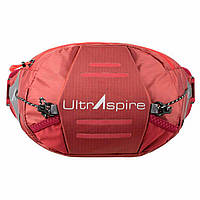 Поясна сумка для бігу UltrAspire Plexus Waist Pack Burgundy з тримачем Lumen Ally для ліхтаря бордов