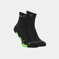 Шкарпетки для бігу Inov-8 TrailFly Sock Mid (2 пари) чорні,зелені унісекс S (36-40)