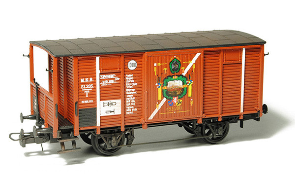 Збірна модель - двовісний критий вагон нормального типу НТВ, масштаб 1/87, фото 1