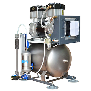 Компресор безмасляний малошумний ДТ 1700/1-33 нерж сталь + Адсорбційний Осушувач