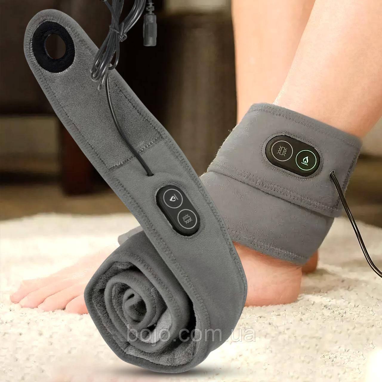 Зігрівальний масажер для суглобів Calm heat Massaging Flex Wrap 636571 магнітний, Сірий (ЖЯ)