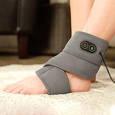 Зігрівальний масажер для суглобів Calm heat Massaging Flex Wrap 636571 магнітний, Сірий (ЖЯ), фото 4