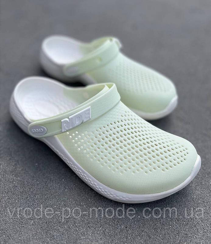 Лайтрайди підліткові та жіночі, крокси унісекс білі для медиків та фармацевтів Crocs LiteRide 360, оригінал, фото 1