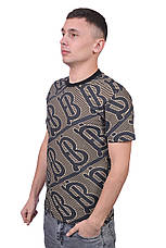 Футболка чоловіча Burberry 25-B502 чорна, фото 4