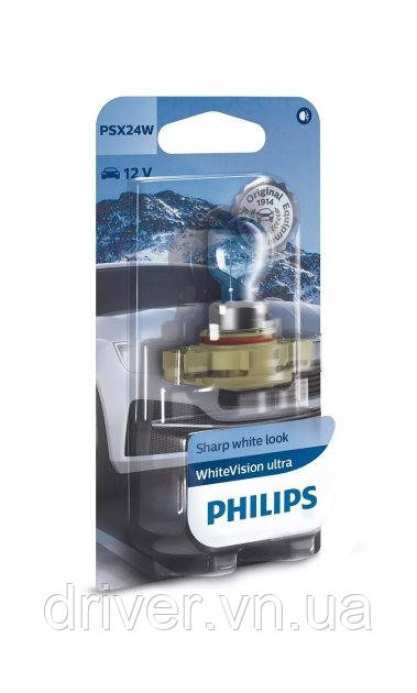 Автолампа PSX24W WhiteVision ultra 12V 24W PG20/7 - блистер 1шт, (12276WVUB1), фото 1