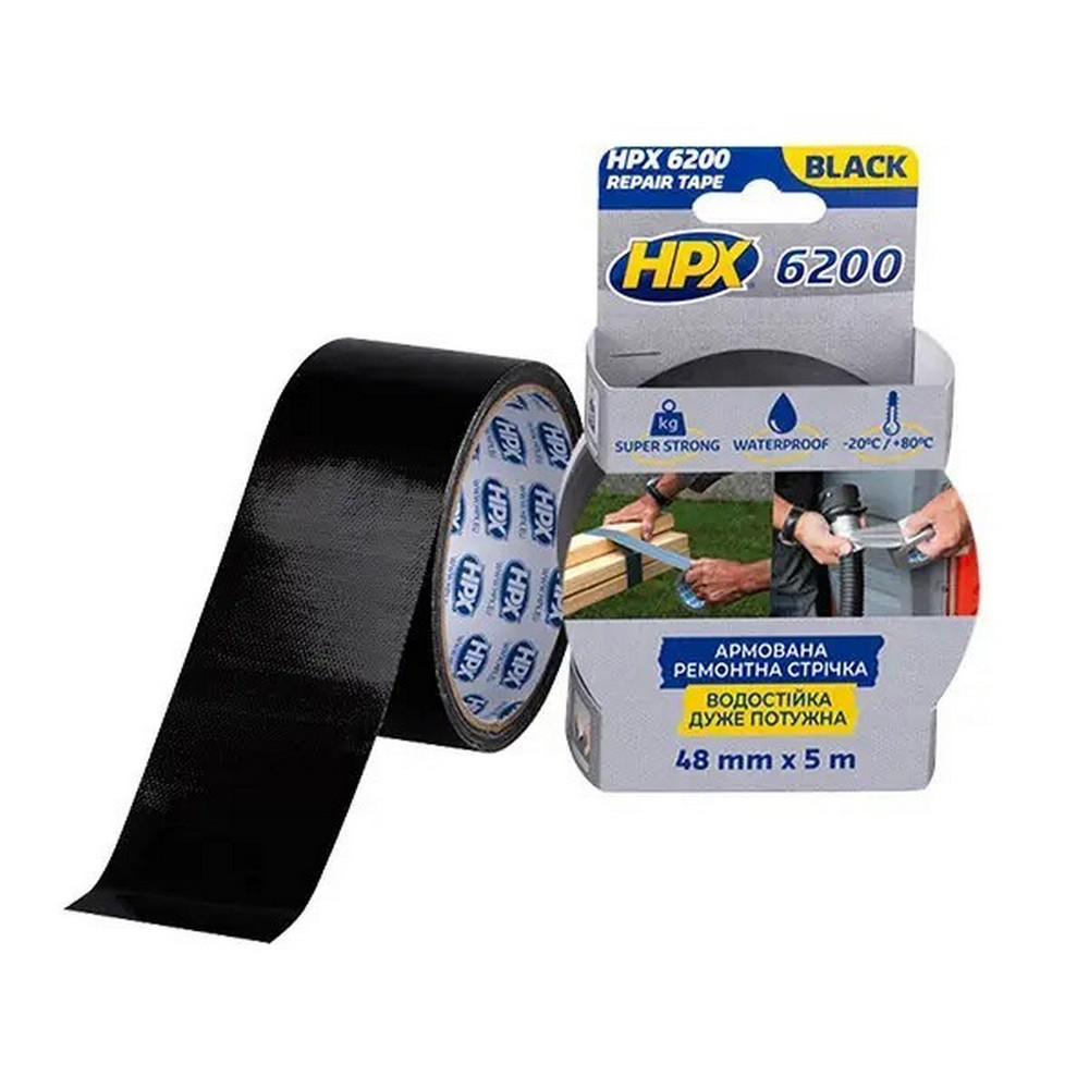 Стрічка ремонтна армована HPX 6200 (50мм x 5 м) високоміцна (Бельгія) CS5005, фото 1