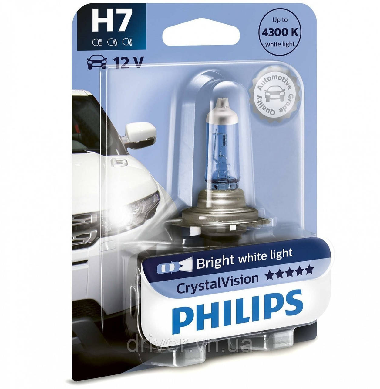 Автолампа H7 Crystal Vision 12V 55W PX26d - блистер 1шт, (12972CVB1), фото 1