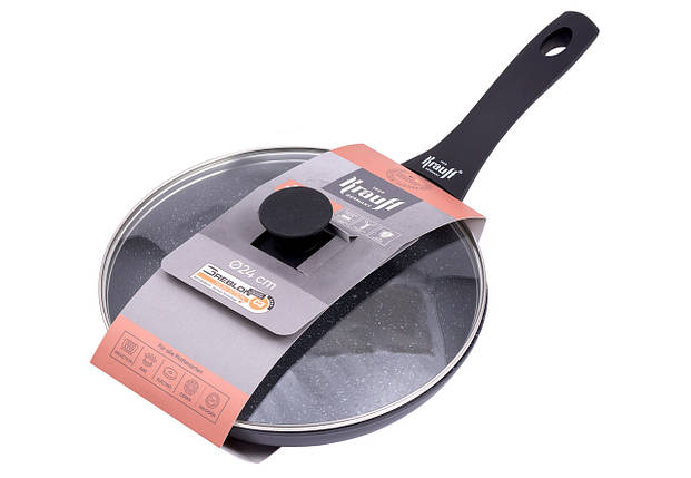 Сковорода з антипригарним покриттям з кришкою Krauff 88-222-108 (24 см), фото 2