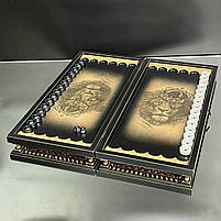 Нарди дерев'яні 50×23 см, арт.193001, оформлені різьбленням, "Лев", фото 6