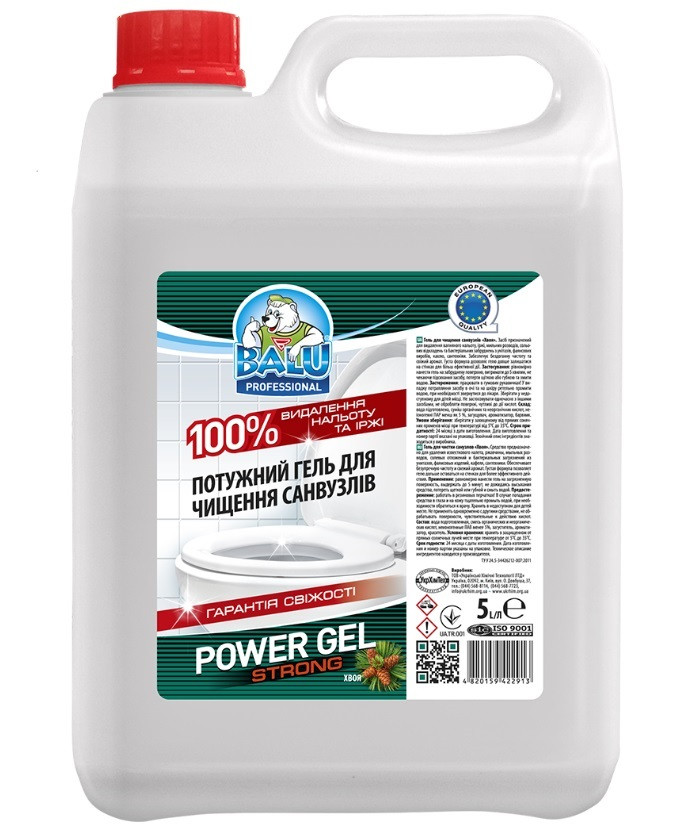 Гель для чищення санвузлів Balu Power Gel Strong Хвоя 5 л