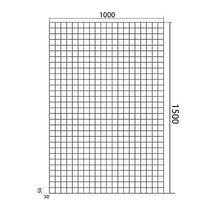 Сітка торговельна 100х150 см, осередок 50х50 мм, D 2,5 мм, чорна, фото 4