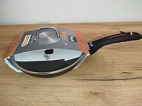 Сковорода з антипригарним покриттям та скляною кришкою Krauff Smart Fry 20 см (88-222-113), фото 5