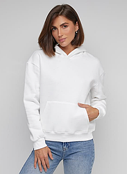Світшот-худі молодіжний молочного кольору з капюшоном, кольори в асортименті розмір S-M (42-46)