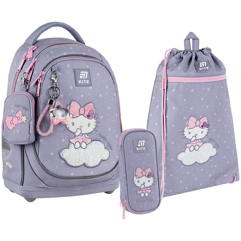 Шкільний набір Kite Education Hello Kitty SET_HK25-724S (рюкзак, пенал, сумка) 115 – 130 см