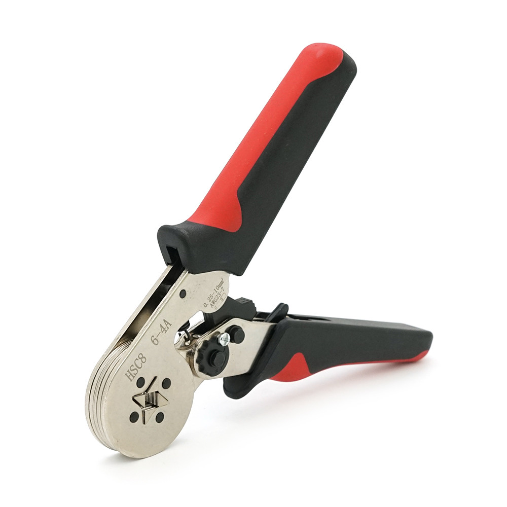 Крімпер HSC8 6-4A для обтиску кабельного накінечника, 0.25-10mm2, Black-red, фото 1