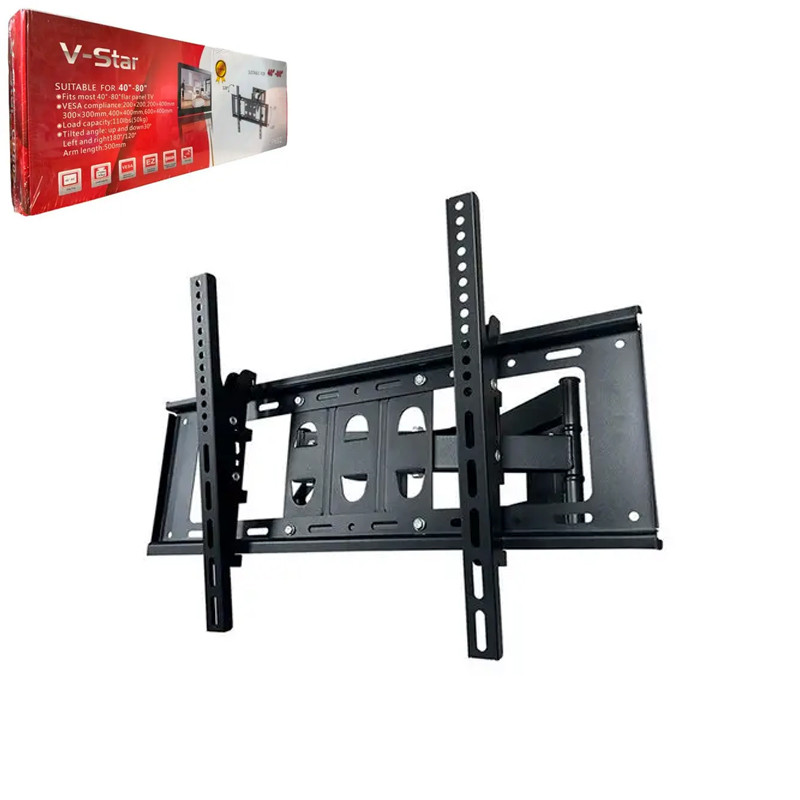 Кронштейн V-Star CP602 поворотний, настінний для ТВ 40–80", VESA до 600x400 мм, до 50 кг